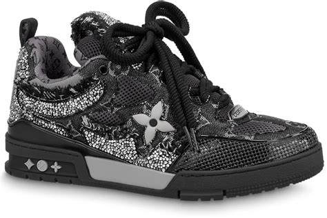 louis vuitton skate trainer nero swarovski monogran|louis vuitton black swarovski.